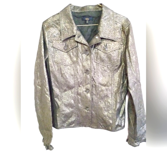 Reba Jackets & Blazers - Reba Metallic Look Jacket M fits more like Small